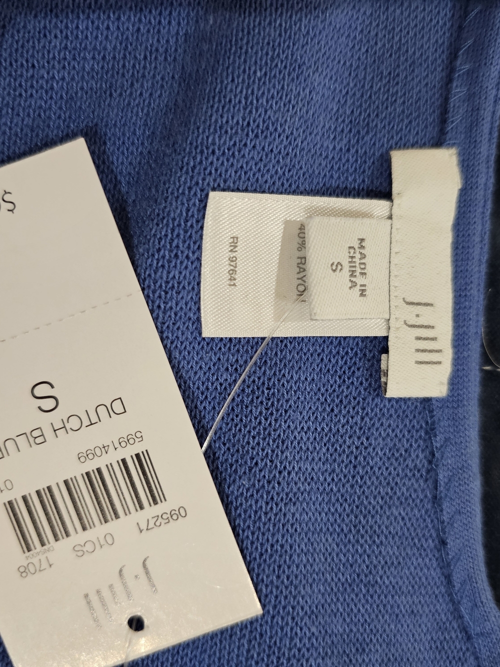 J. Jill Open Front Cardigan - Dutch Blue, NWT - Picture 3 of 7